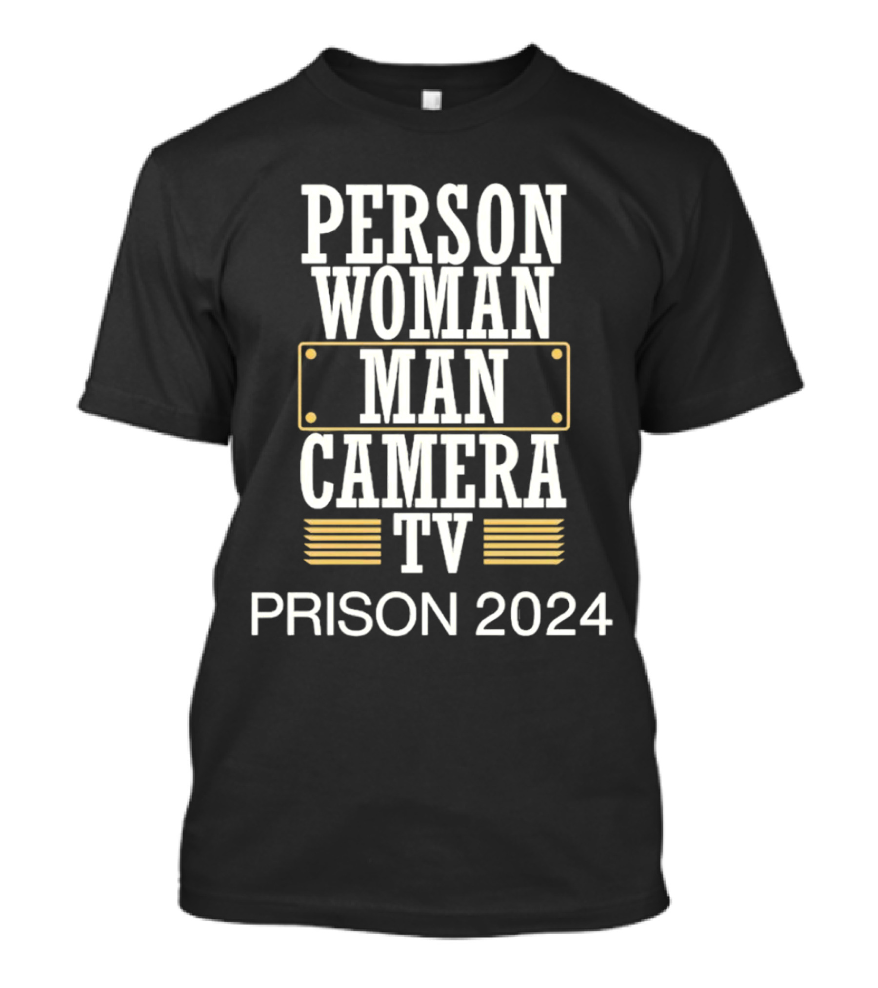 Person Woman Man Camera TV Prison 2024 Countdown T-Shirt