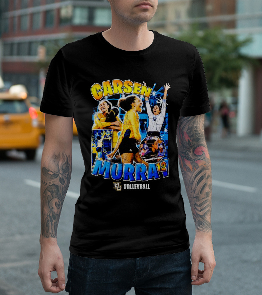 Carsen Murray 12 Marquette University Volleyball Mural T-Shirt