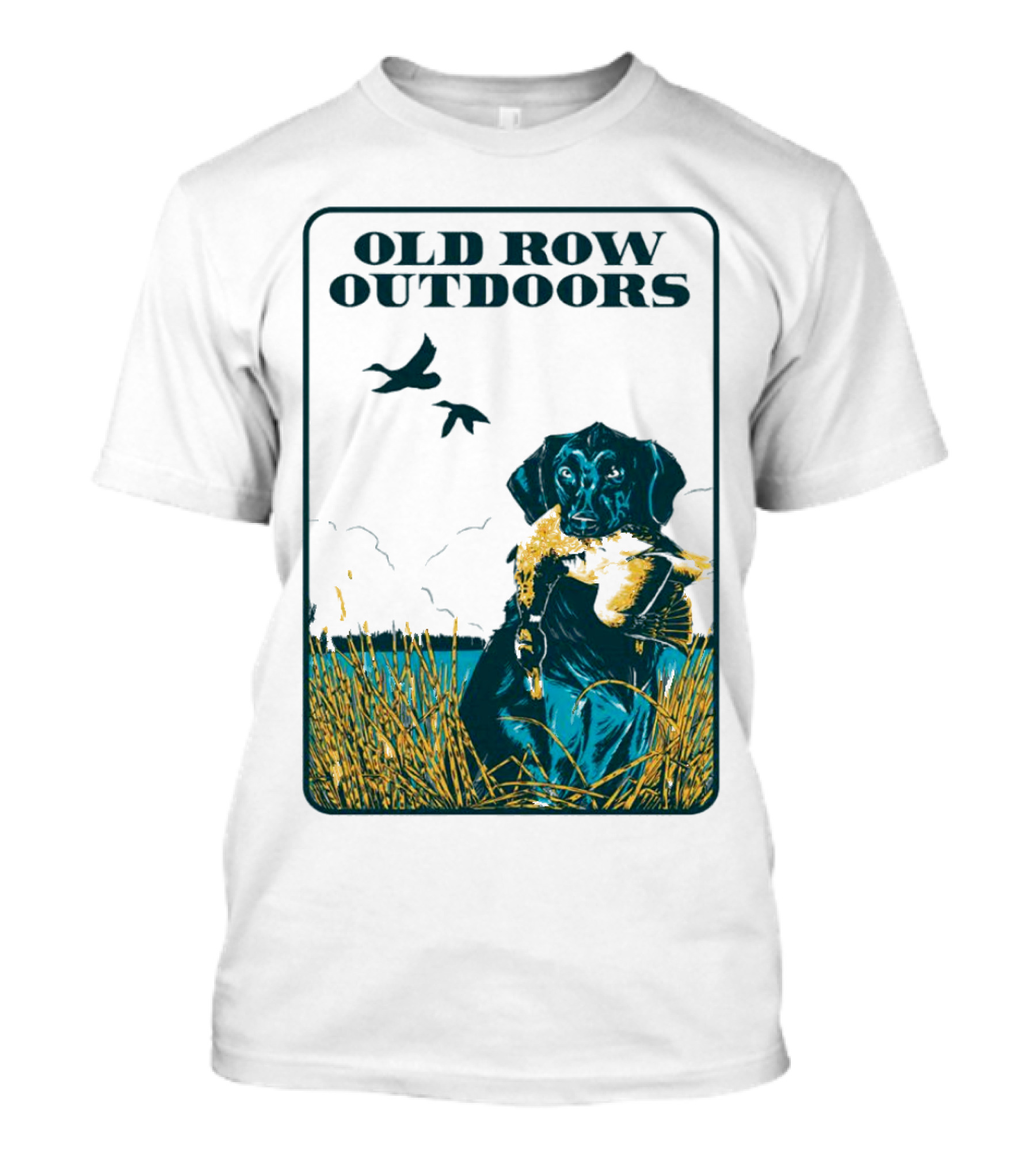 Old Row Outdoors Retriever Duck Hunting Scene T-Shirt