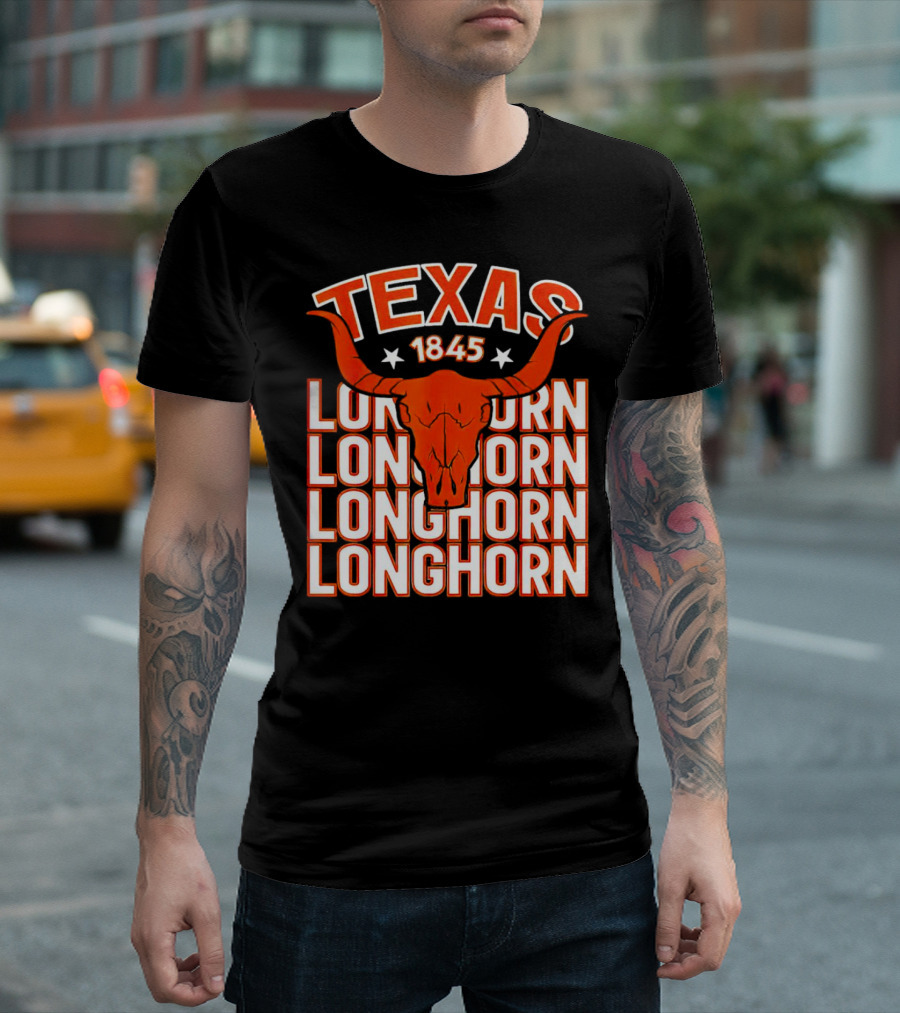 Texas Longhorn 1845 Horns Star T-Shirt