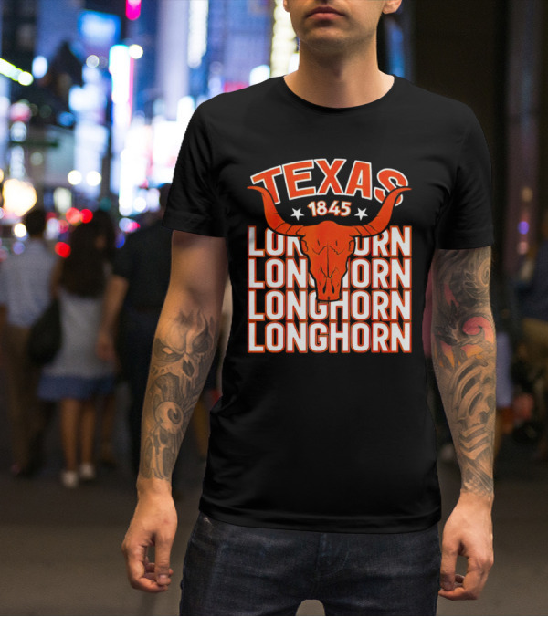 Texas Longhorn 1845 Horns Star T-Shirt