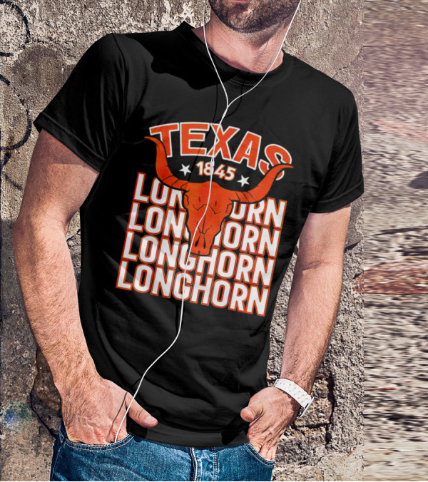 Texas Longhorn 1845 Horns Star T-Shirt