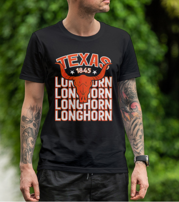 Texas Longhorn 1845 Horns Star T-Shirt