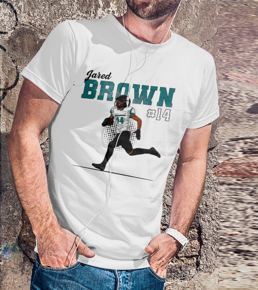 Jared Brown Coastal Carolina Football #14 Caricature T-Shirt