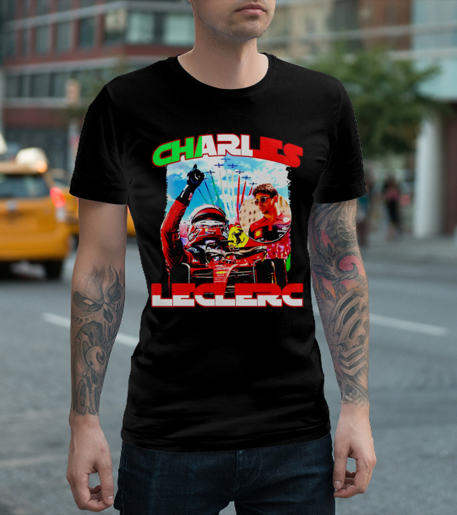 Charles Leclerc Ferrari Formula 1 Racing Champion T-Shirt