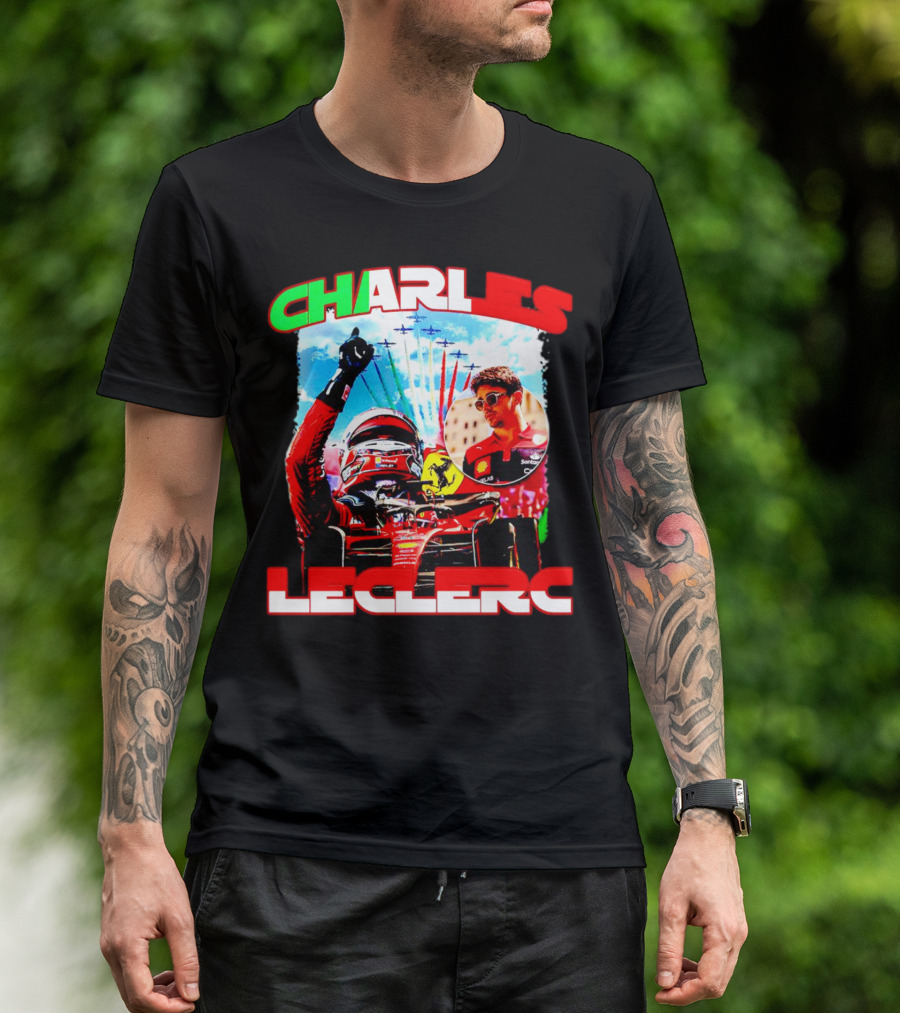 Charles Leclerc Ferrari Formula 1 Racing Champion T-Shirt