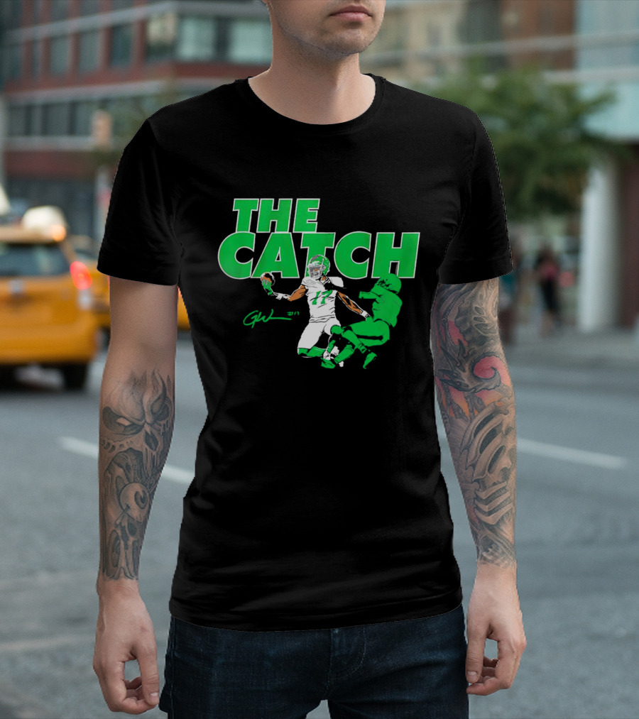The Catch Garrett Wilson New York Jets Signature GW 17 T-Shirt