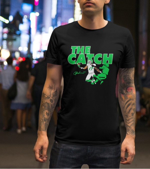 The Catch Garrett Wilson New York Jets Signature GW 17 T-Shirt