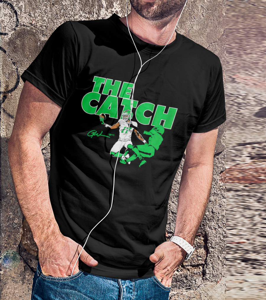 The Catch Garrett Wilson New York Jets Signature GW 17 T-Shirt