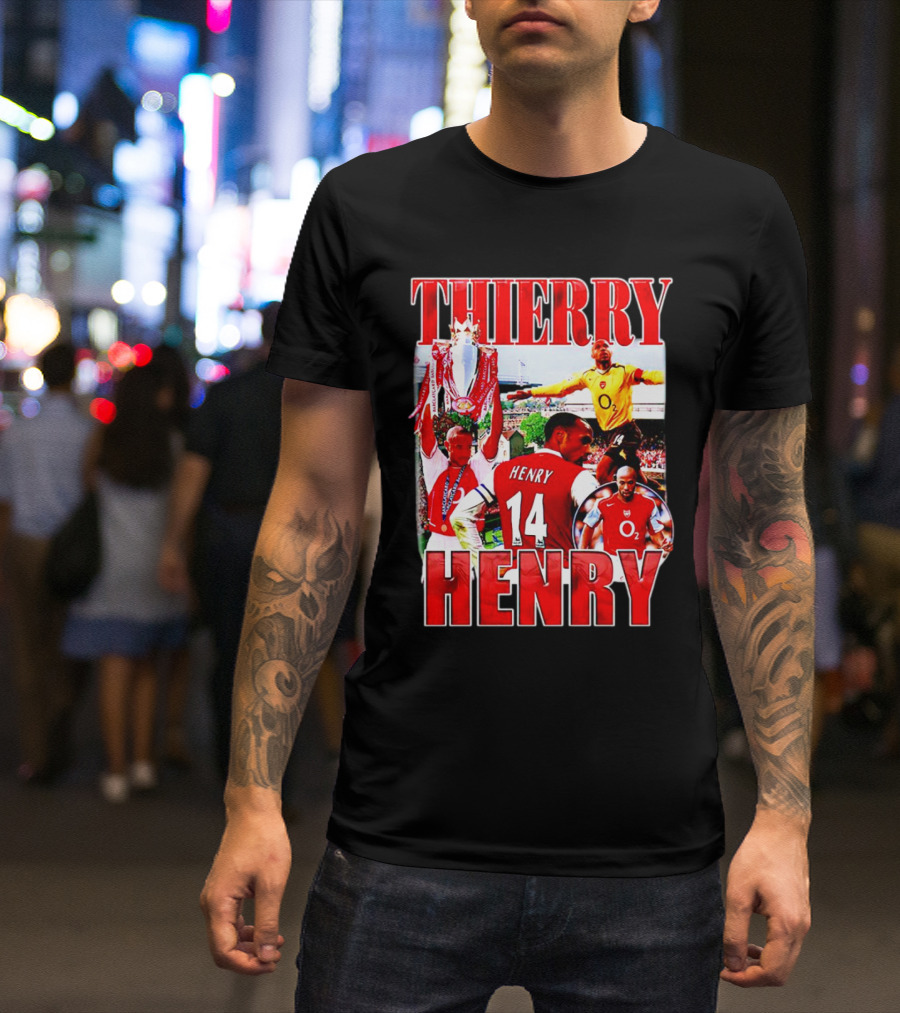 Thierry Henry Arsenal 14 Legend Iconic Moments T-Shirt