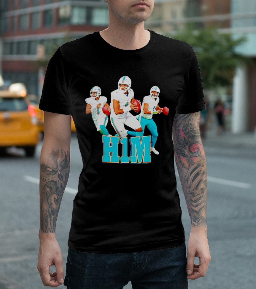 Tua Tagovailoa 1 H1M Vibzmiami Football T-Shirt