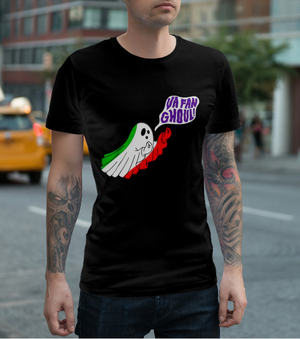 Va Fan Ghoul Ghost With Italian Flag Colors Halloween T-Shirt