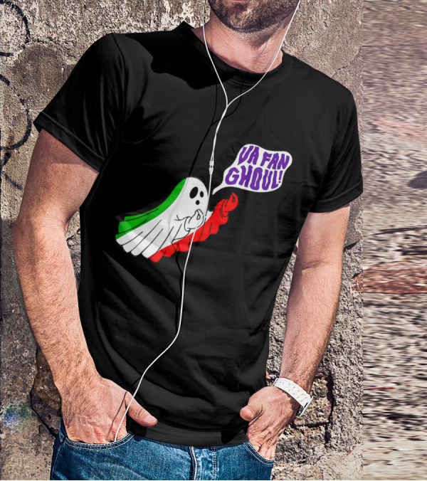 Va Fan Ghoul Ghost With Italian Flag Colors Halloween T-Shirt