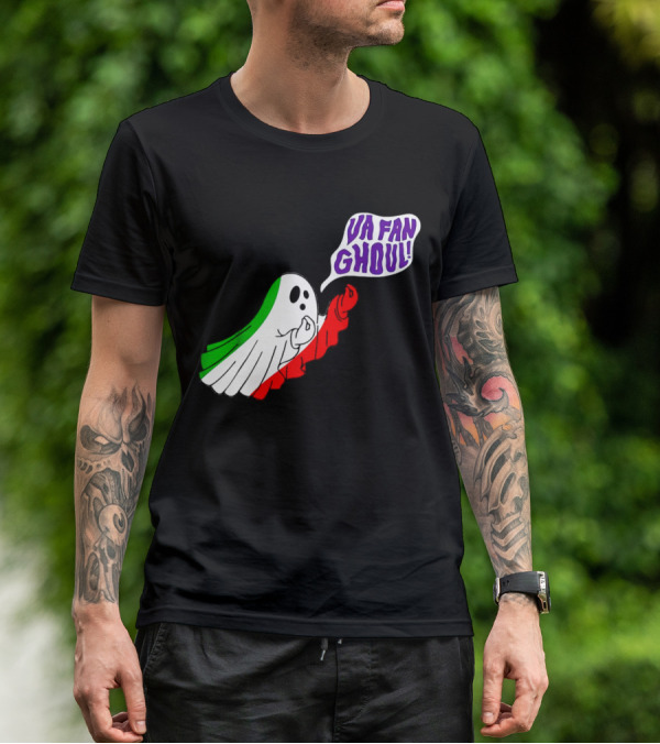 Va Fan Ghoul Ghost With Italian Flag Colors Halloween T-Shirt