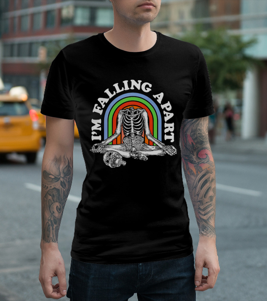 I’m Falling Apart Skeleton Retro Rainbow T-Shirt