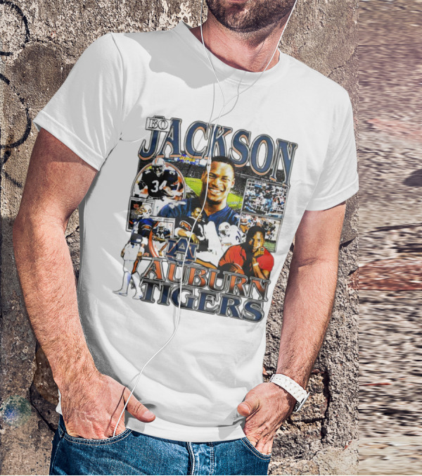 Bo Jackson Auburn Tigers #34 Sports Collage T-Shirt