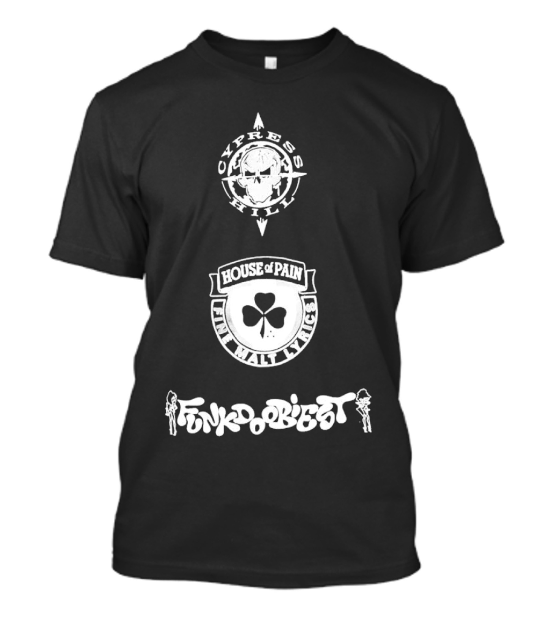 Cypress Hill House Of Pain Funkdoobiest Skull Clover T-Shirt