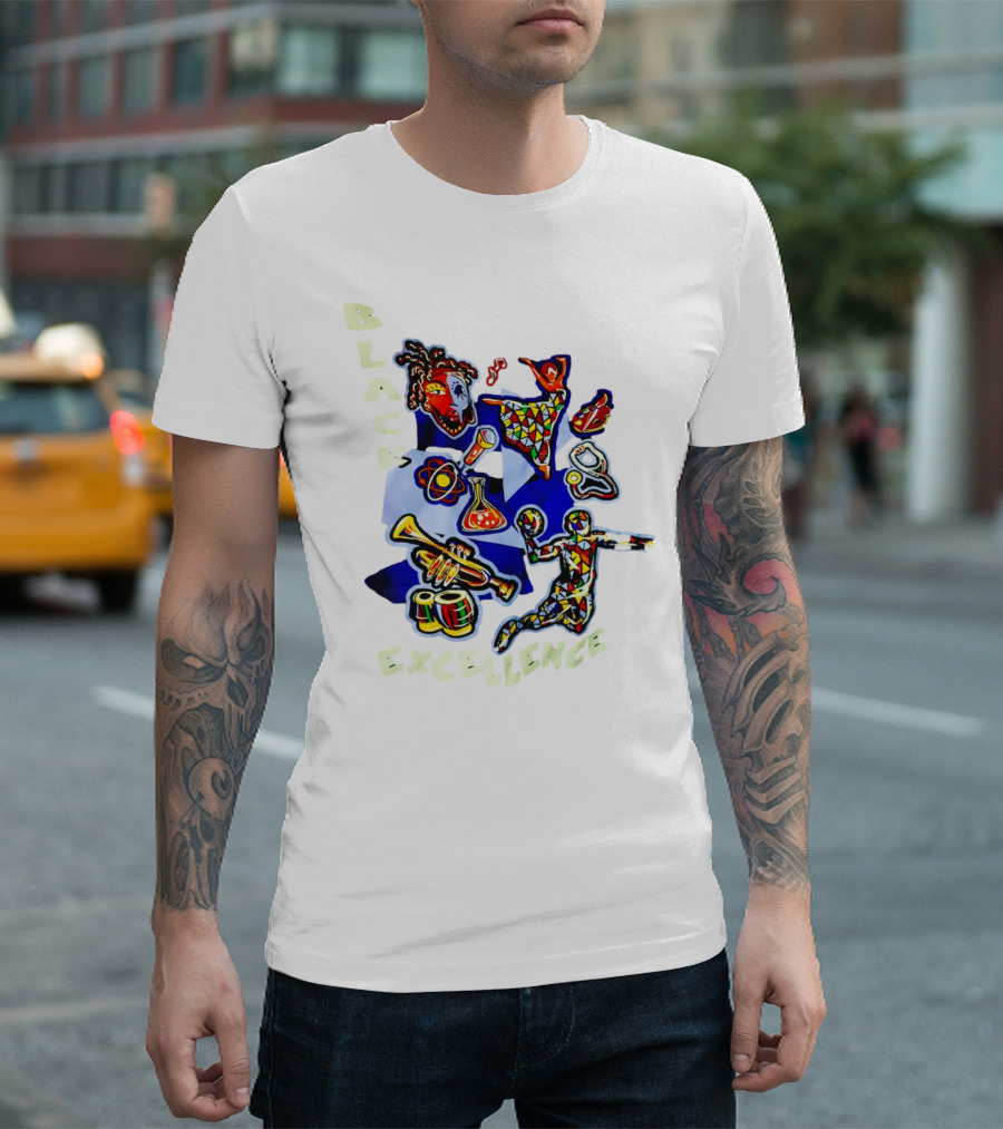 BLACK EXCELLENCE AFRICAN AMERICAN CULTURE MUSIC SPORTS ART SCIENCE ICONS T-Shirt