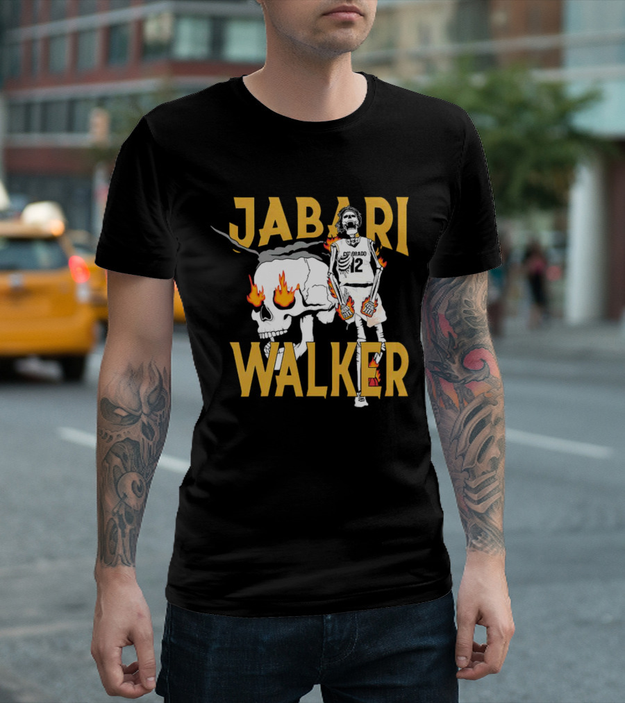 Jabari Walker Colorado Basketball Skull And Flames T-Shirt