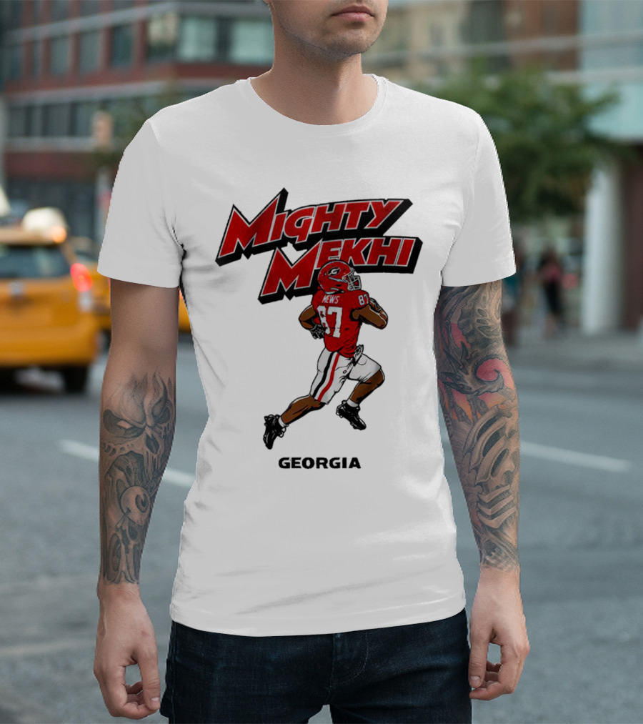 Mighty Mekhi Mews 87 Georgia Bulldogs T-Shirt
