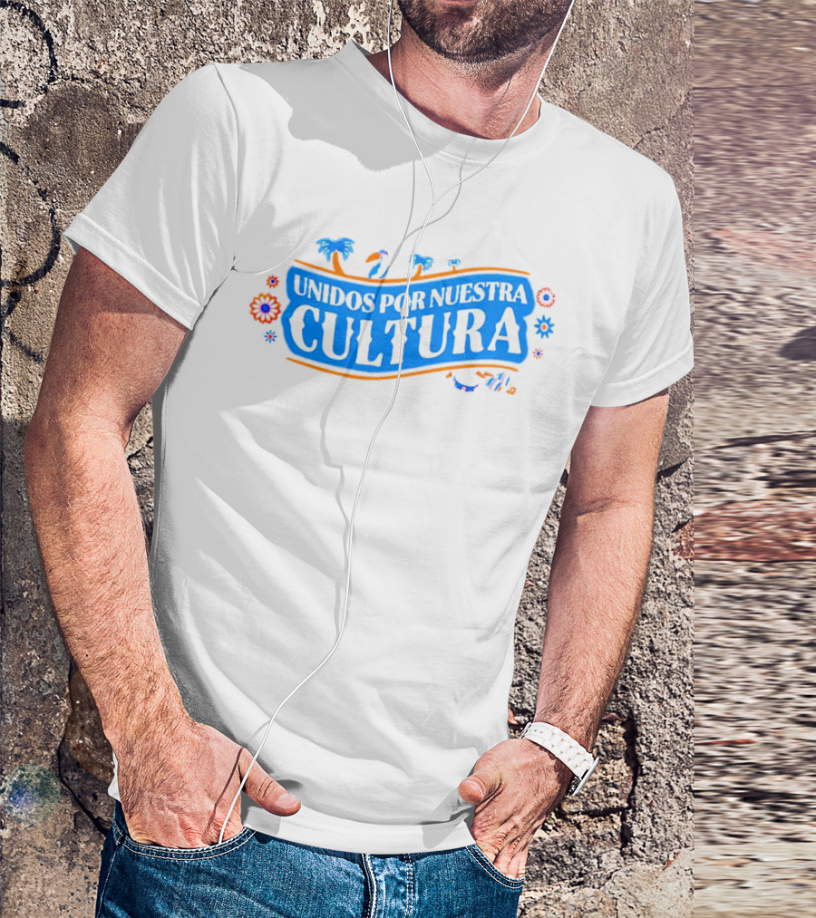 Hispanic Heritage Night Unidos Por Nuestra Cultura With Musical Notes And Flowers T-Shirt