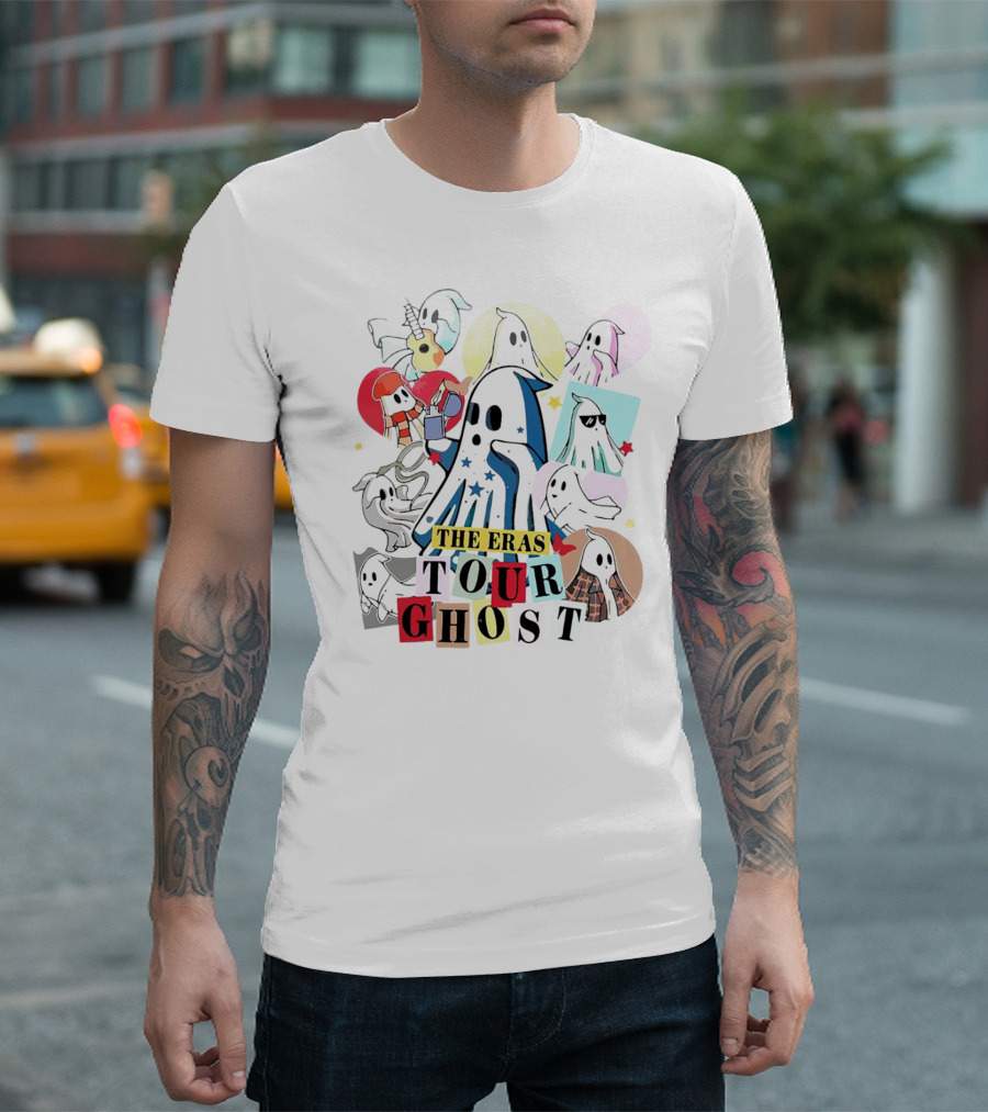 The Eras Tour Ghost In My Spooky Era Groovy Hippie Halloween Ghost T-Shirt