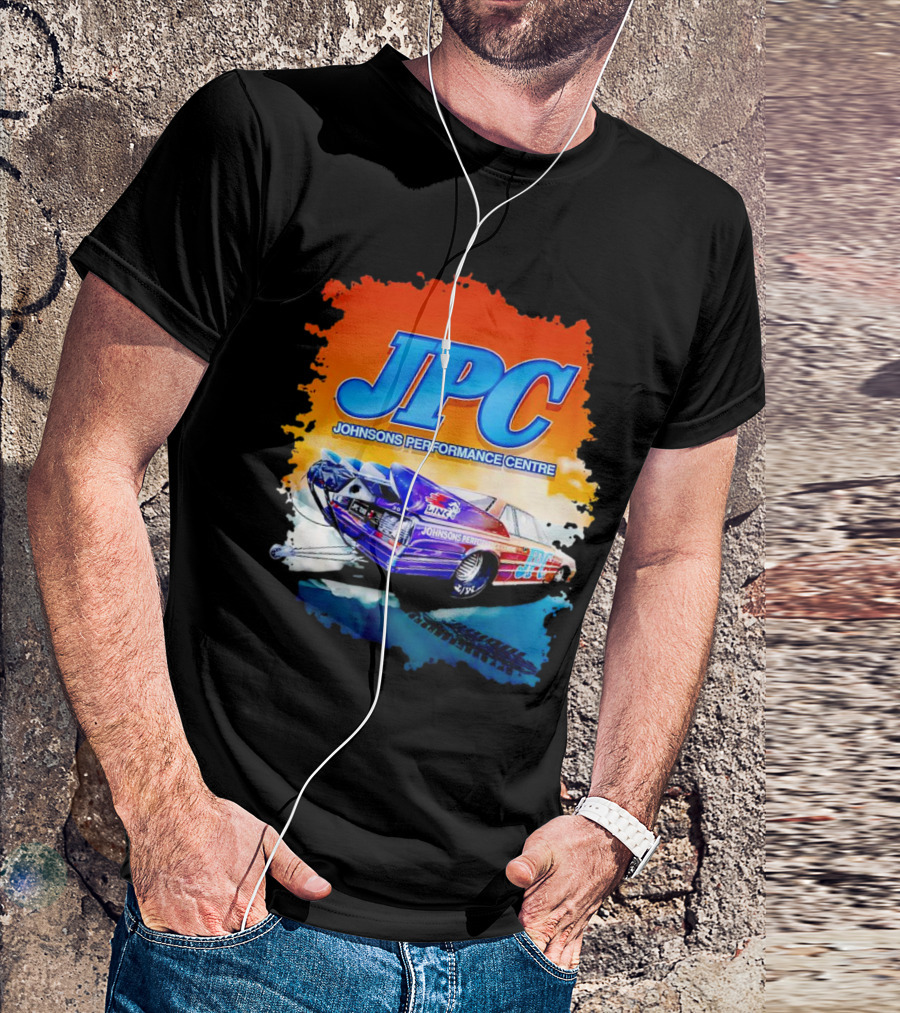 JPC Johnson’s Performance Centre Racing Car And Tire Marks T-Shirt