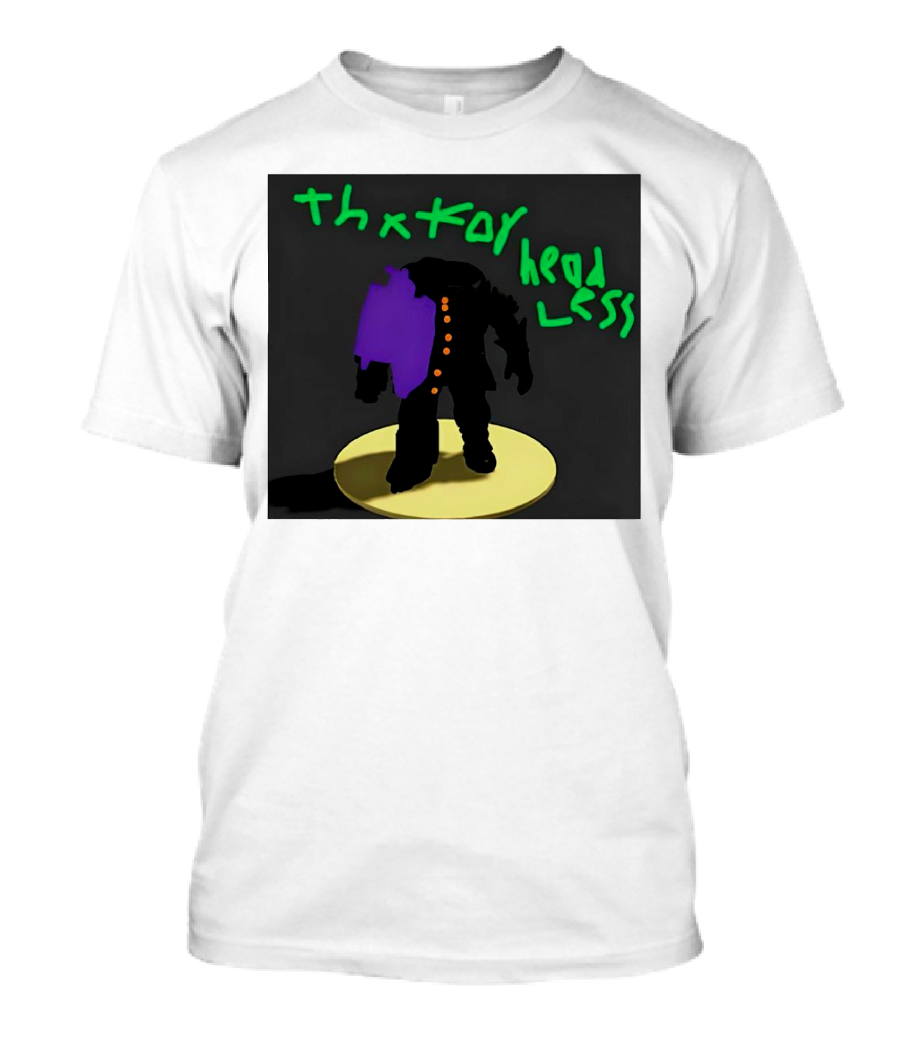 Thx For Head Less Figure Silhouette Standing On Circle T-Shirt