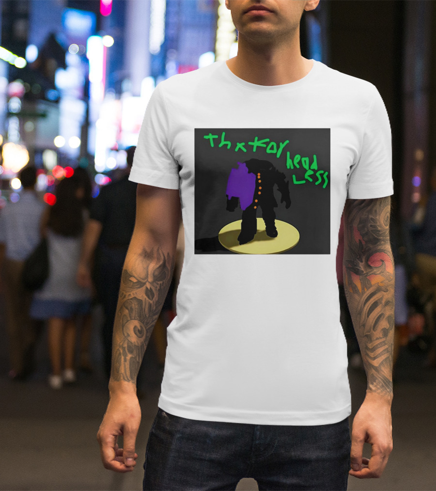 Thx For Head Less Figure Silhouette Standing On Circle T-Shirt