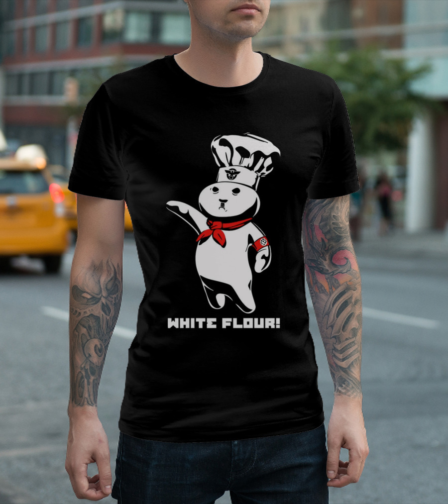 White Flour Funny Character Chef Satire T-Shirt
