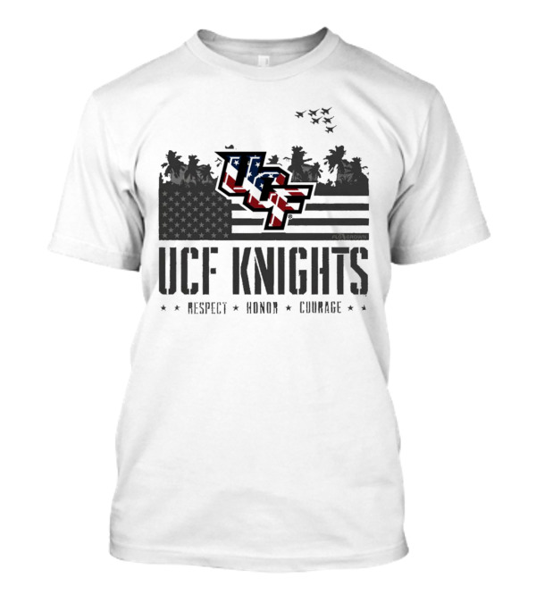 UCF Knights Respect Honor Courage American Flag T-Shirt
