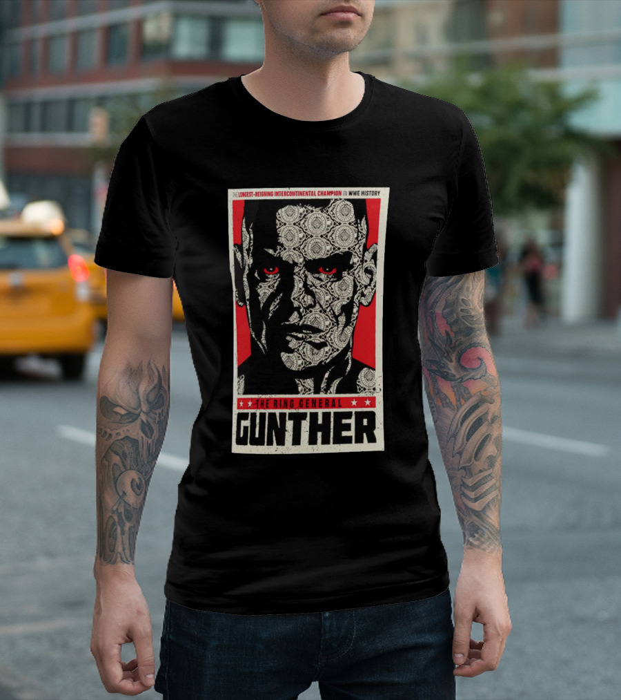 Gunther The Ring General Longest-Reigning Intercontinental Champion in WWE History T-Shirt