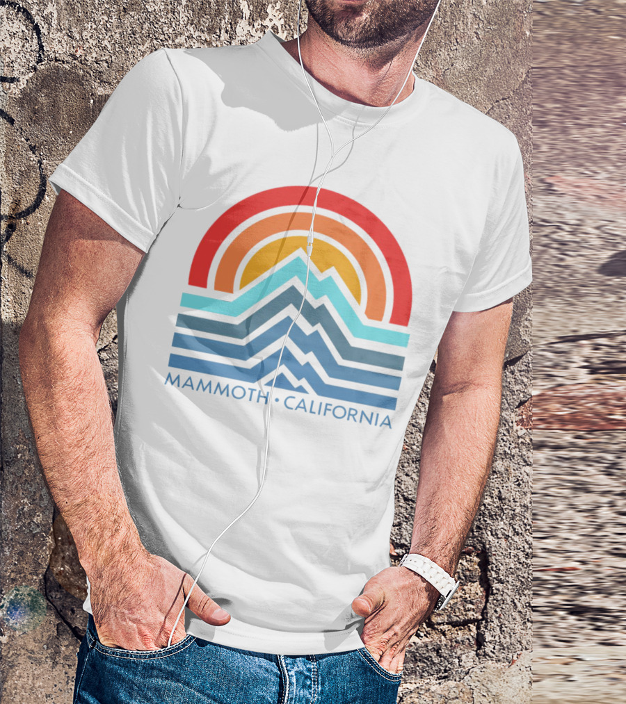 Mammoth California Vintage Mountain Sunset T-Shirt