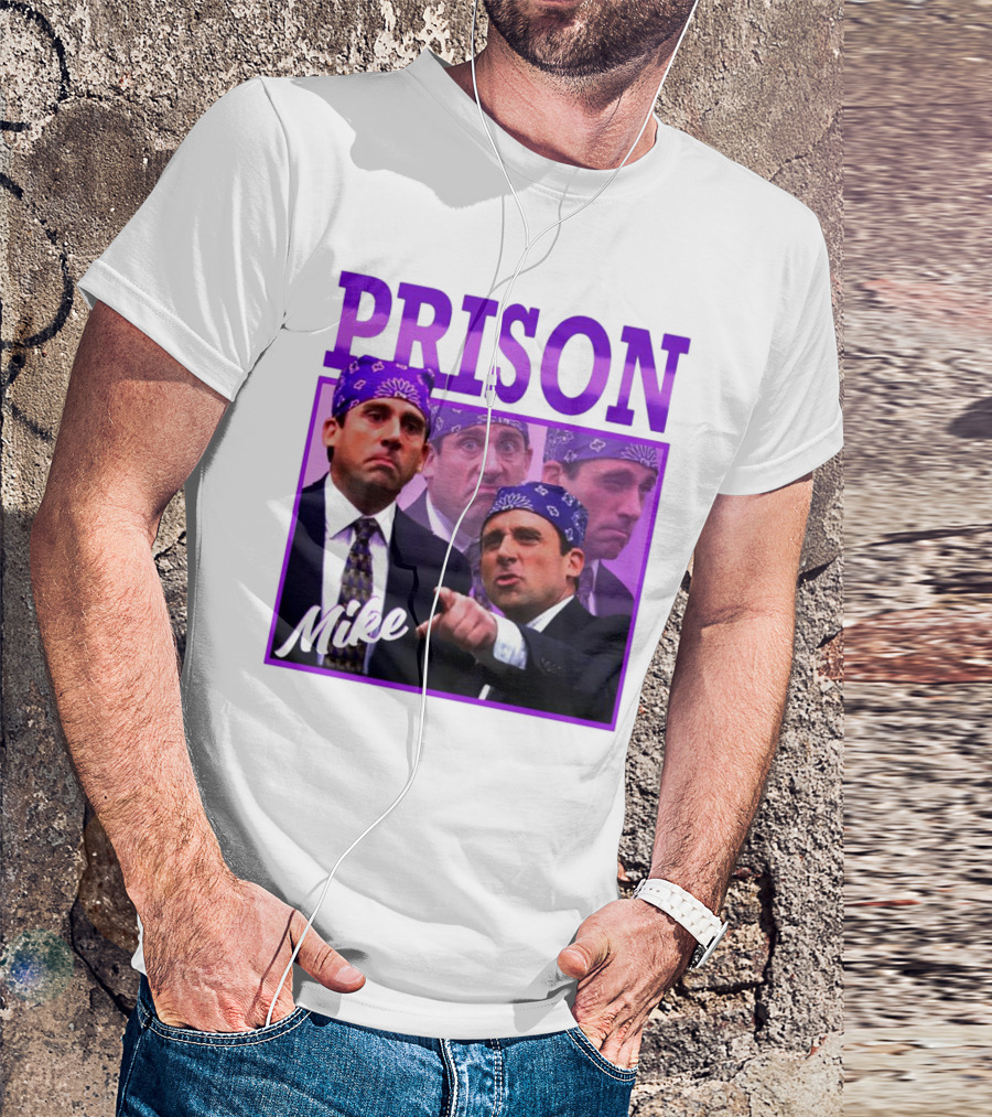 Prison Mike Purple Bandana Multiple Expressions T-Shirt