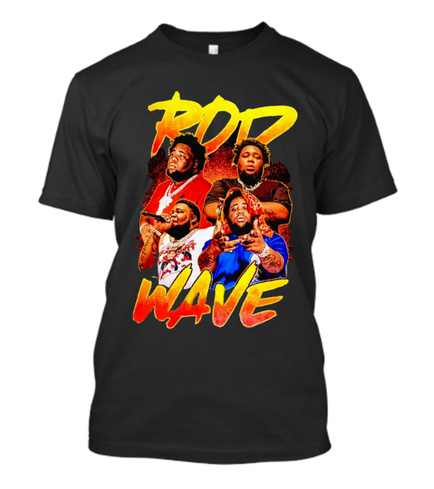 Rod Wave Nostalgia Tour Vintage Bold Artistic Portrait Collage T-Shirt