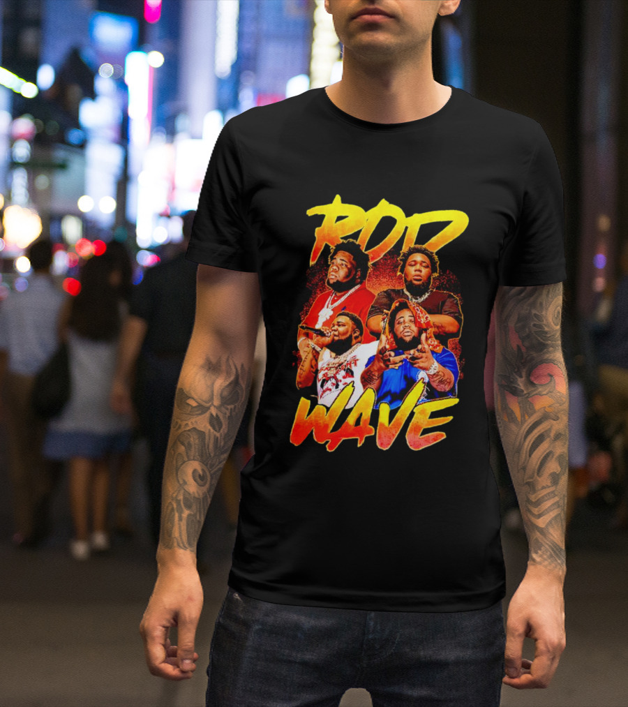 Rod Wave Nostalgia Tour Vintage Bold Artistic Portrait Collage T-Shirt