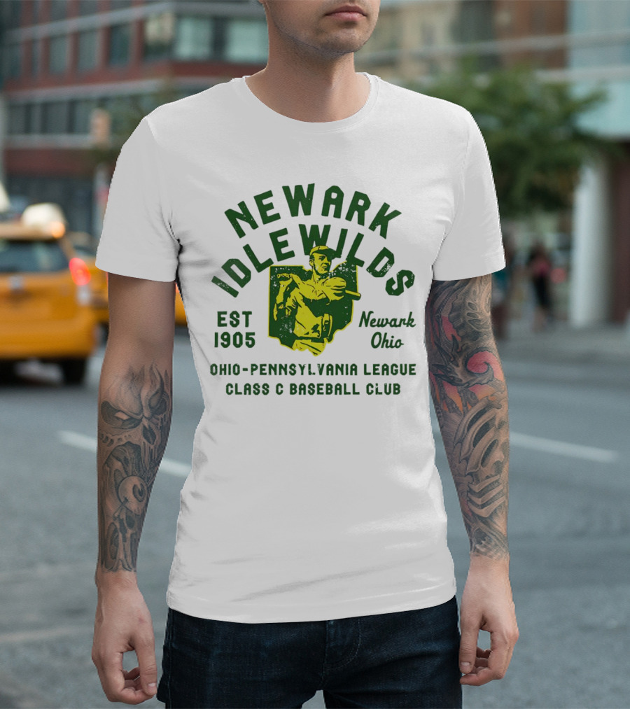 Newark Idlewilds Ohio Pennsylvania League Class C Baseball Club Est 1905 Vintage Newark Ohio T-Shirt