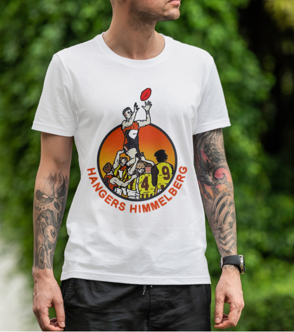 Hangers Himmelberg AFL Marking Victory Sunset Football Scene T-Shirt