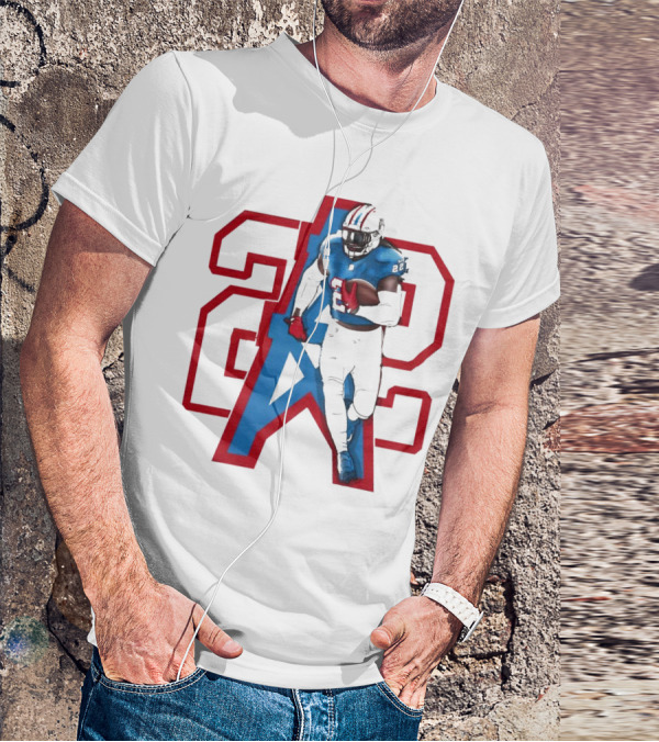 Derrick Henry Tennessee Titans 29 Oilers Throwback Running Back Cartoon T-Shirt