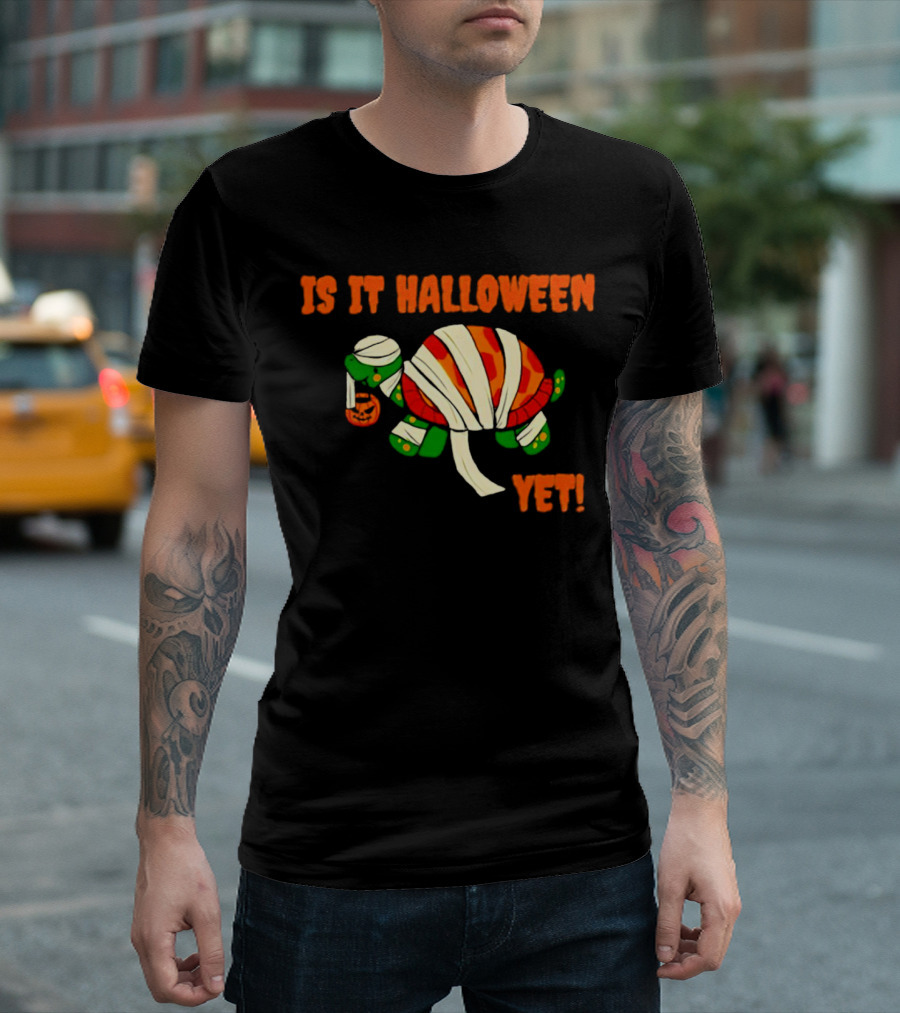 Is It Halloween Yet Turtle Mummy Pumpkin T-Shirt