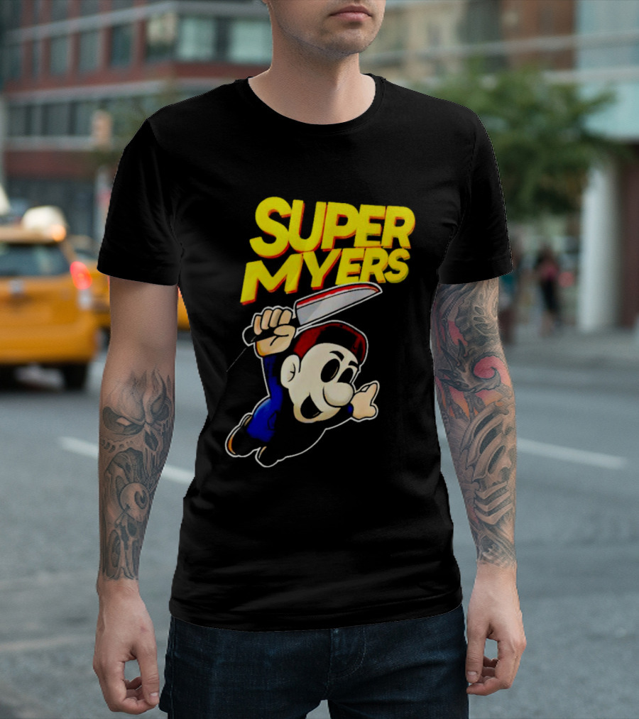 Super Myers Halloween Mario T-Shirt