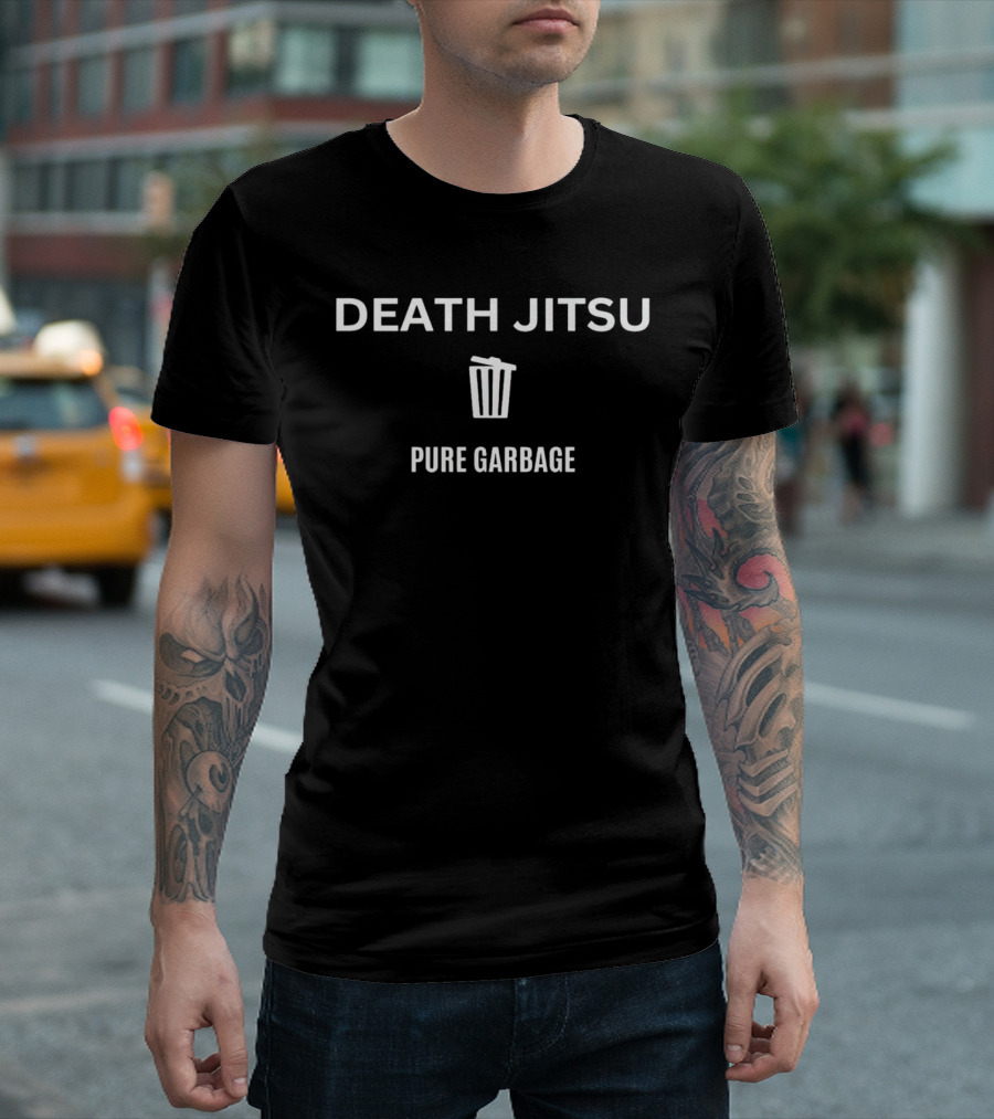 DEATH JITSU PURE GARBAGE Trash Can T-Shirt