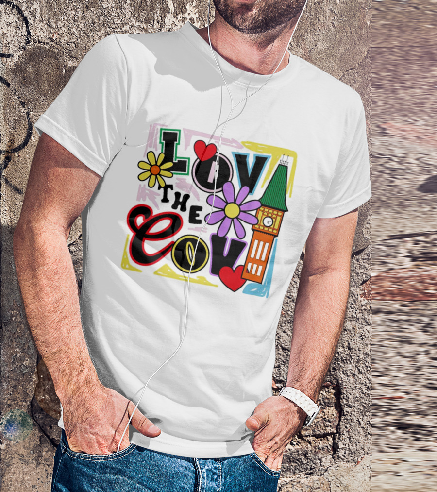 Lov The Cov Big Ben Flowers Hearts T-Shirt