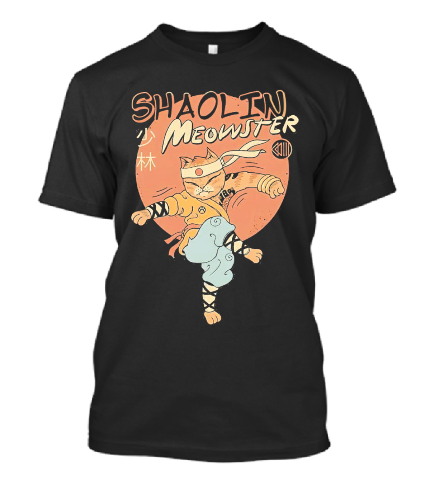 Shaolin Meowster Martial Arts Cat XIII T-Shirt
