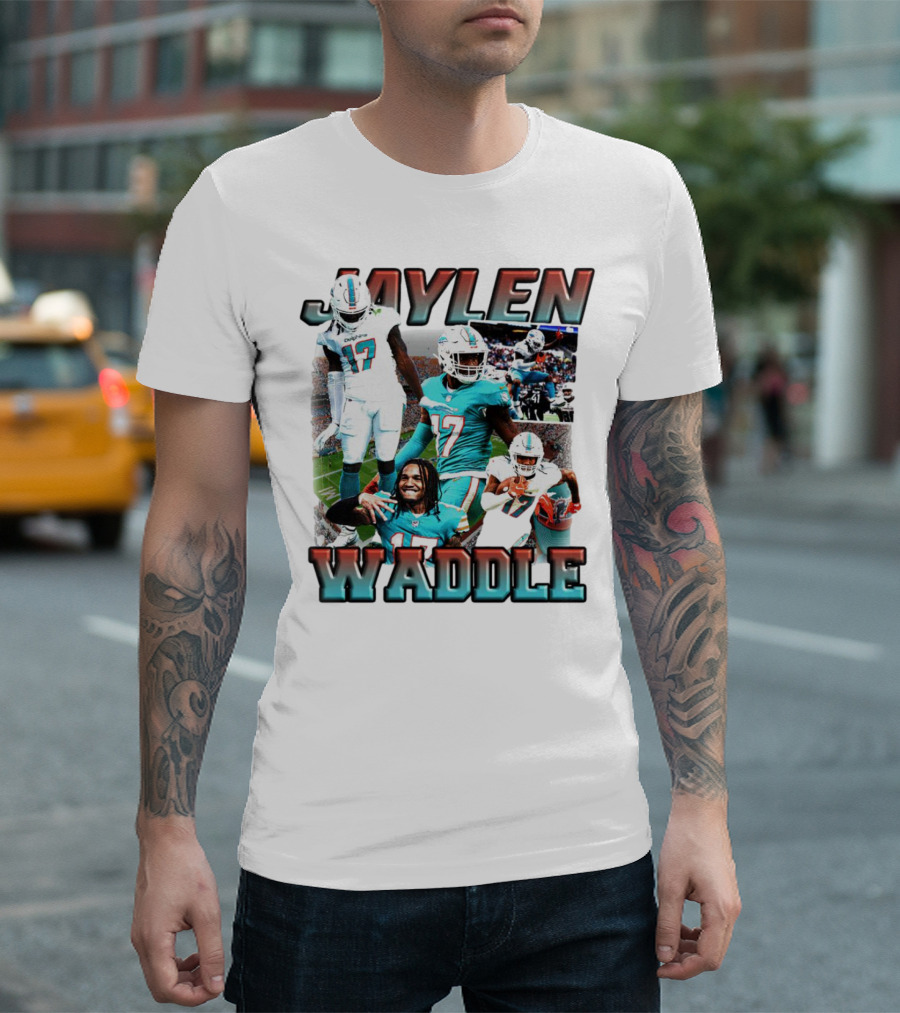 Jaylen Waddle Miami Dolphins Football Player Number 17 T-Shirt