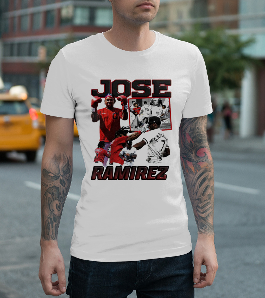 Jose Ramirez Cleveland Guardians Down Goes Anderson Boxing Moments T-Shirt