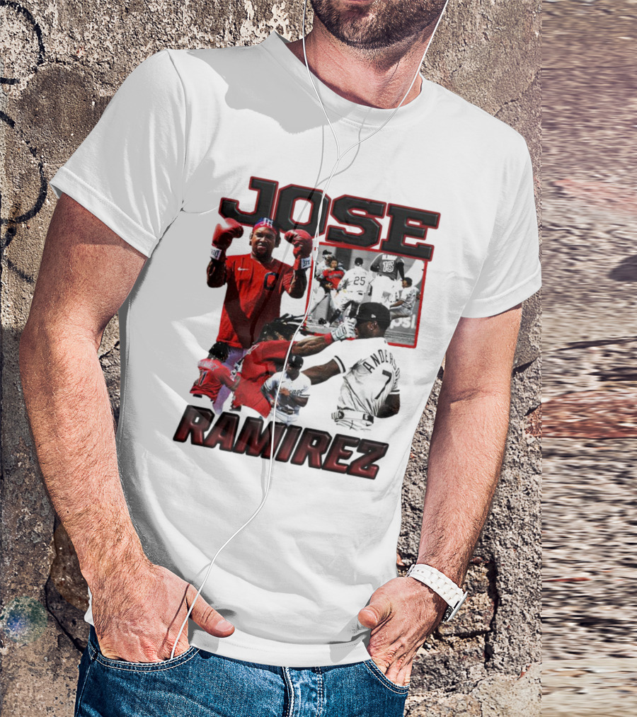 Jose Ramirez Cleveland Guardians Down Goes Anderson Boxing Moments T-Shirt