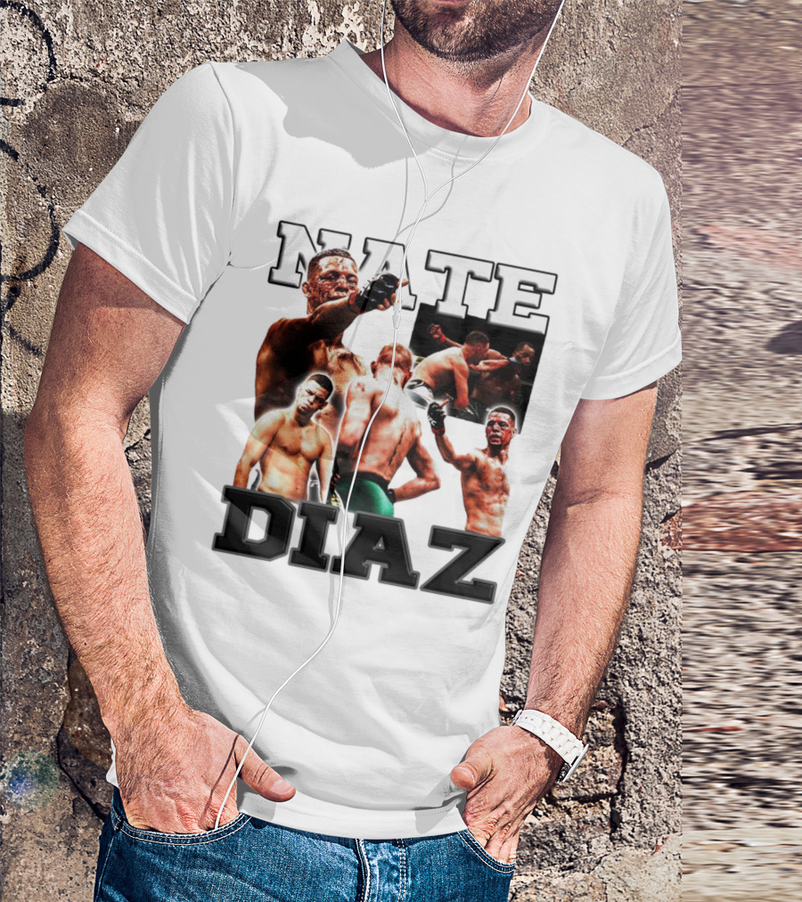 Nate Diaz MMA Fight Collage T-Shirt