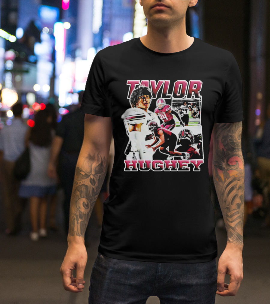 Taylor Hughey Mesquite High School Boys Varsity Football Action Collage T-Shirt