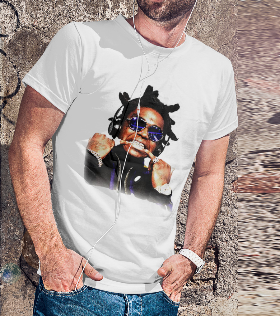 Kodak Black Rapper With Blue Sunglasses Grills And Jewelry T-Shirt